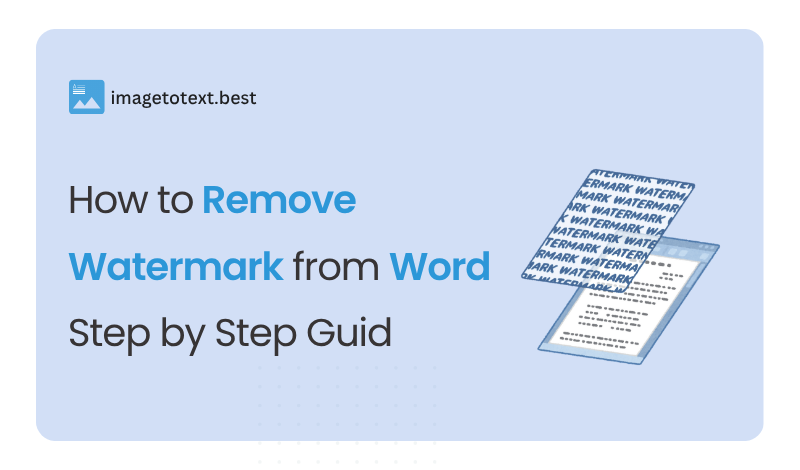 How to Remove Watermark from Word: Step by Step Guide