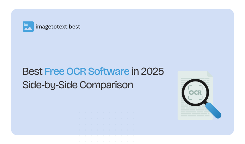 Best Free OCR Software in 2025: Side-by-Side Comparison