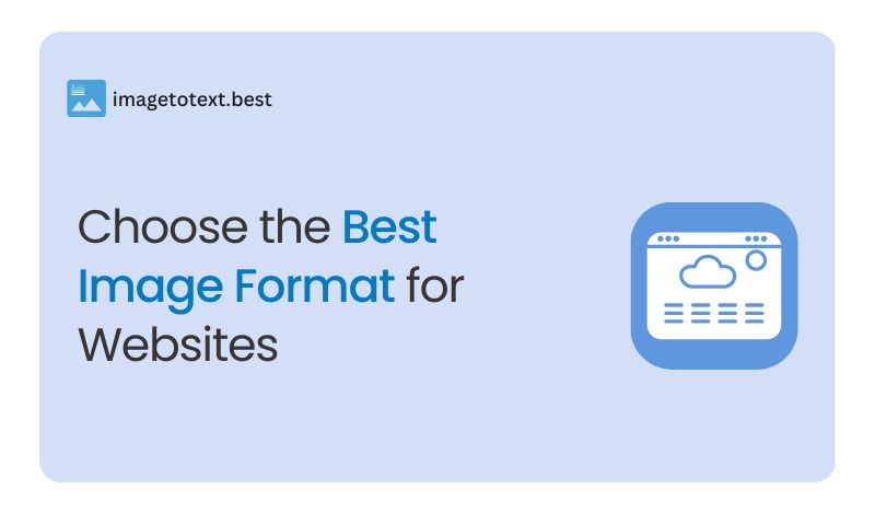 Choose the Best Image Format for Websites